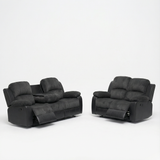 Bloom Love Seat & Sofa Set Recliner with Console Cup Holders