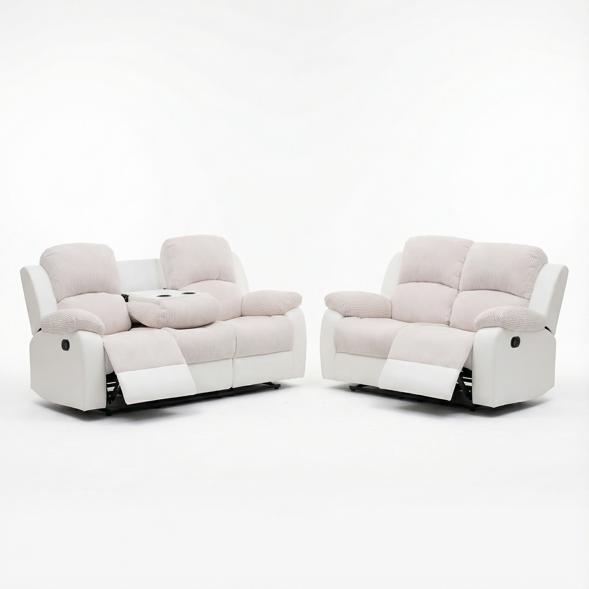 Bloom Love Seat & Sofa Set Recliner with Console Cup Holders