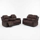 Bloom Love Seat & Sofa Set Recliner with Console Cup Holders