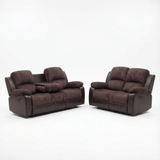 Bloom Love Seat & Sofa Set Recliner with Console Cup Holders