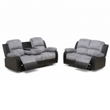 Bloom Love Seat & Sofa Set Recliner with Console Cup Holders