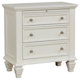 Sandy Beach Carved Panel or Storage Bed & Bedroom Sets - 3-Drawer Nightstand