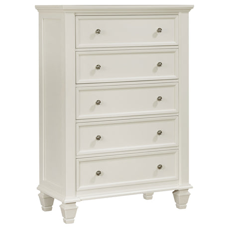 Sandy Beach Carved Panel or Storage Bed & Bedroom Sets - 5-Drawer Chest