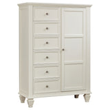 Sandy Beach Carved Panel or Storage Bed & Bedroom Sets - 8-Drawer Door Chest