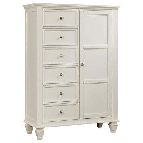 Sandy Beach Carved Panel or Storage Bed & Bedroom Sets - 8-Drawer Door Chest