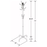 Collier 12-Hook Freestanding Metal Coat Rack - Classic Black with Decorative Finial – view 3