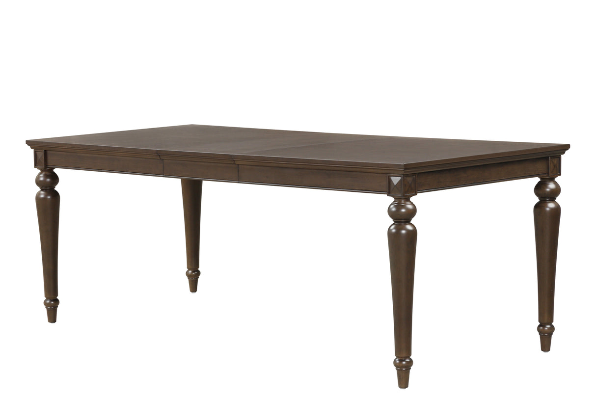 Ginger 7 Piece Traditional Cherry Dining Room Set with Pedestal Table and Padded Chairs