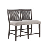 Parker Wood Dining Room Set with Upholstered 4 Chairs & Bench