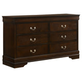 Louis Philippe Sleigh Bed & Bedroom Sets - 6-Drawer Dresser