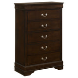 Louis Philippe Sleigh Bed & Bedroom Sets - 5-Drawer Chest