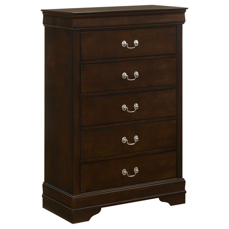 Louis Philippe Sleigh Bed & Bedroom Sets - 5-Drawer Chest