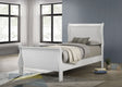 Louis Philippe Sleigh Panel Bed & Bedroom Sets - Classic Curved Design in White, Twin to Eastern King – view 1