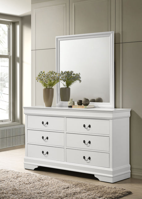 Louis Philippe Sleigh Panel Bed & Bedroom Sets - Classic Curved Design in White, Twin to Eastern King - lifestyle