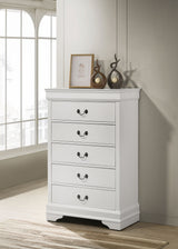 Louis Philippe Sleigh Panel Bed & Bedroom Sets - Classic Curved Design in White, Twin to Eastern King - lifestyle
