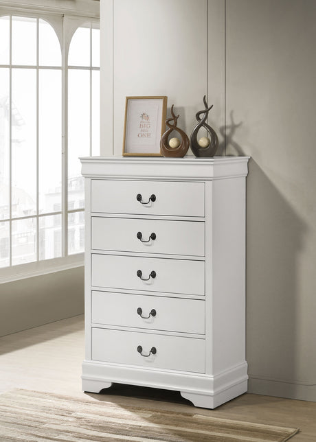 Louis Philippe Sleigh Panel Bed & Bedroom Sets - Classic Curved Design in White, Twin to Eastern King - lifestyle