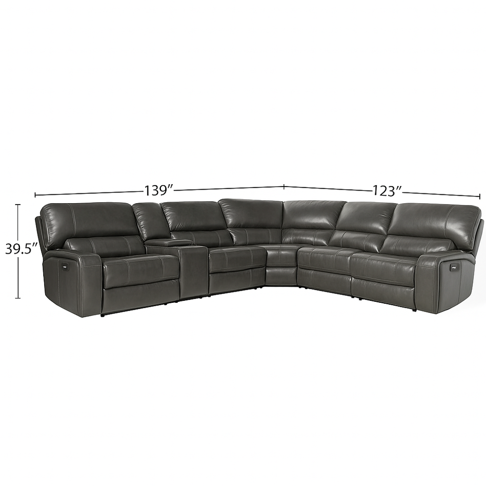 Saul Power Motion Sectional Sofa dimensions