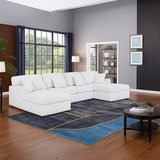 Fancy Sectional in Corduroy Fabric