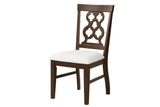 Ginger 7 Piece Traditional Cherry Dining Room Set with Pedestal Table and Padded Chairs