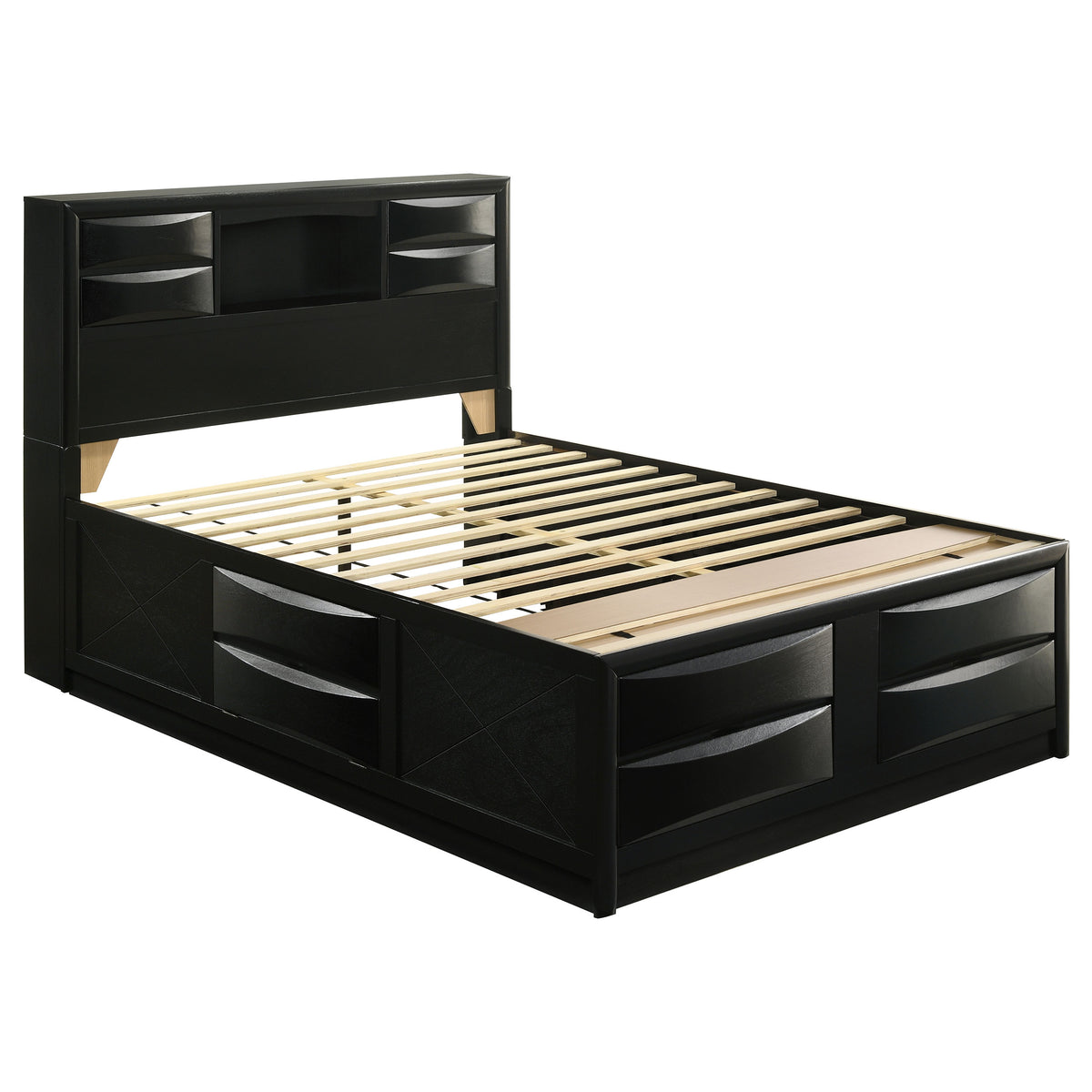 Briana Bookcase Storage Bed & Bedroom Sets - Queen