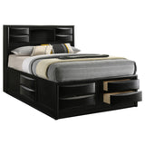 Briana Bookcase Storage Bed & Bedroom Sets - 8 Drawers & Drop-Down Rail Storage in Black, Queen to California King – view 15