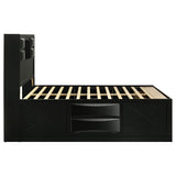 Briana Bookcase Storage Bed & Bedroom Sets - 8 Drawers & Drop-Down Rail Storage in Black, Queen to California King – view 18