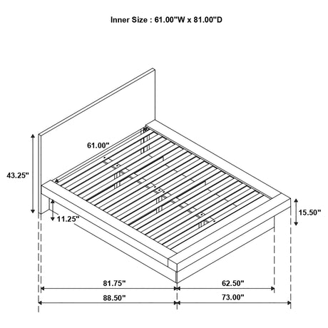 Jessica LED Platform Bed & Bedroom Sets - Contemporary Snow White with Silver-Tone Bar Pulls – view 19