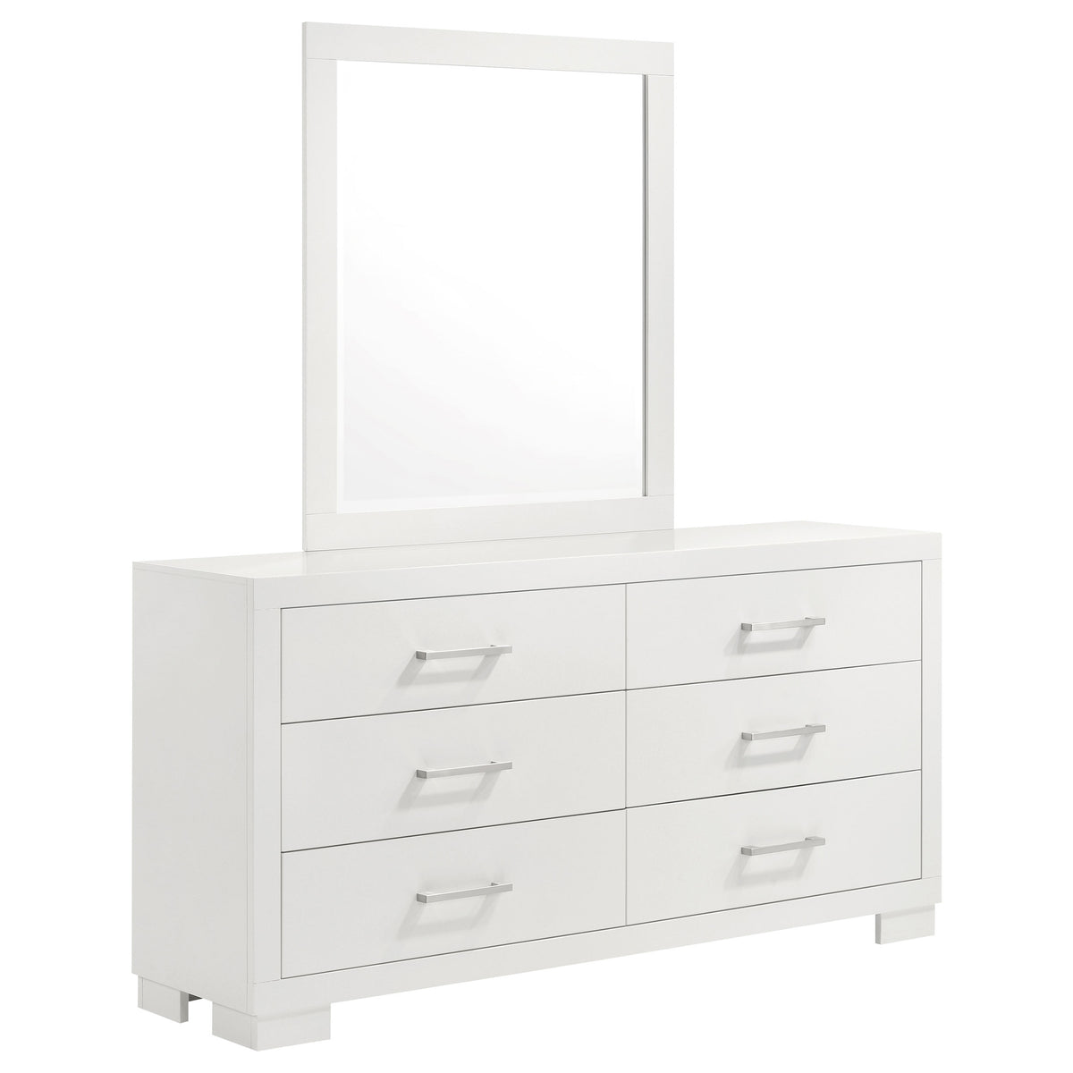 Jessica LED Platform Bed & Bedroom Sets - Dresser + Mirror