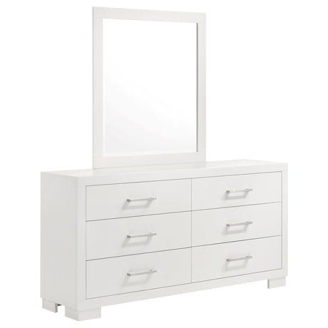 Jessica LED Platform Bed & Bedroom Sets - Dresser + Mirror