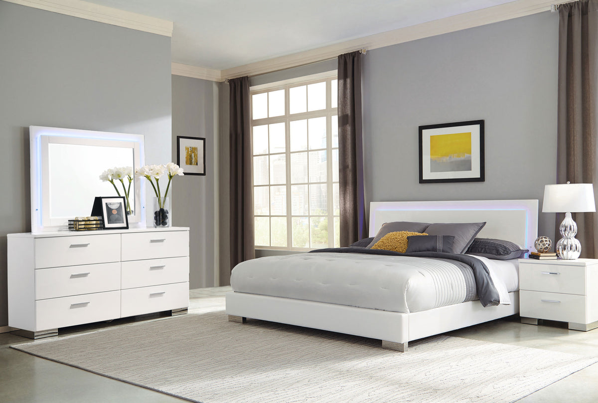 Felicity LED Panel Bed & Bedroom Sets - California King