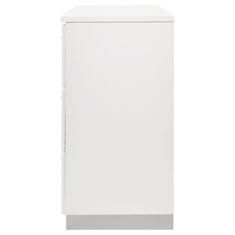 Felicity Bedroom Storage - Dresser, LED Mirror, Chest, Nightstand & Lighted Vanity in White High Gloss – view 17