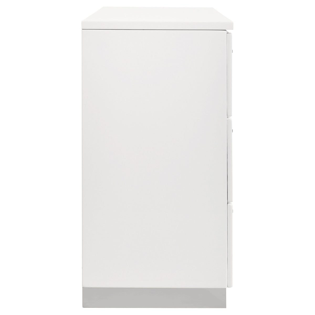 Felicity Bedroom Storage - Dresser, LED Mirror, Chest, Nightstand & Lighted Vanity in White High Gloss