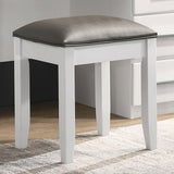 Felicity Bedroom Storage - Dresser, LED Mirror, Chest, Nightstand & Lighted Vanity in White High Gloss - lifestyle