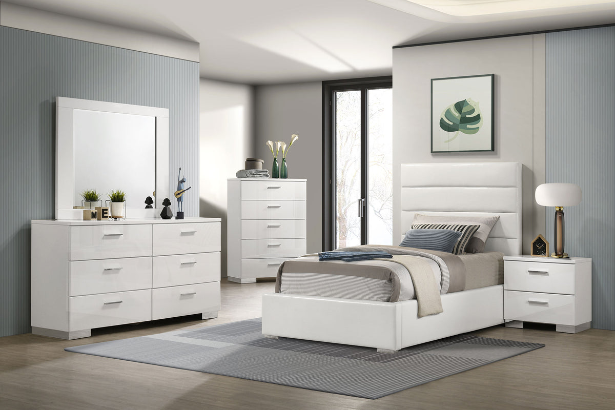 Felicity Channel-Tufted Platform Bed & Bedroom Sets - Twin