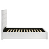 Felicity Channel-Tufted Platform Bed & Bedroom Sets - White Faux Leather with High-Gloss Case Pieces