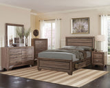 Kauffman Panel or Storage Bed & Bedroom Sets - 5pcs- Queen Storage Bed + Nightstand + Dresser + Mirror + Chest