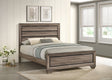 Kauffman Panel or Storage Bed & Bedroom Sets - Transitional Washed Taupe with Black Recessed Grooves - lifestyle