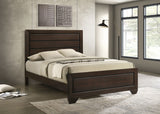 Kauffman Panel or Storage Bed & Bedroom Sets - Dark Cocoa with Black Recessed Grooves, Queen to California King - lifestyle