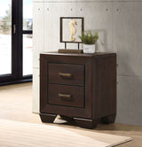 Kauffman Panel or Storage Bed & Bedroom Sets - Dark Cocoa with Black Recessed Grooves, Queen to California King - lifestyle