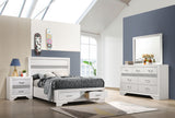 Miranda Storage Bed & Bedroom Sets - 4pcs- Full Bed + Nightstand + Dresser + Mirror