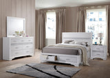 Miranda Storage Bed & Bedroom Sets - 4pcs- Queen Bed + Nightstand + Dresser + Mirror