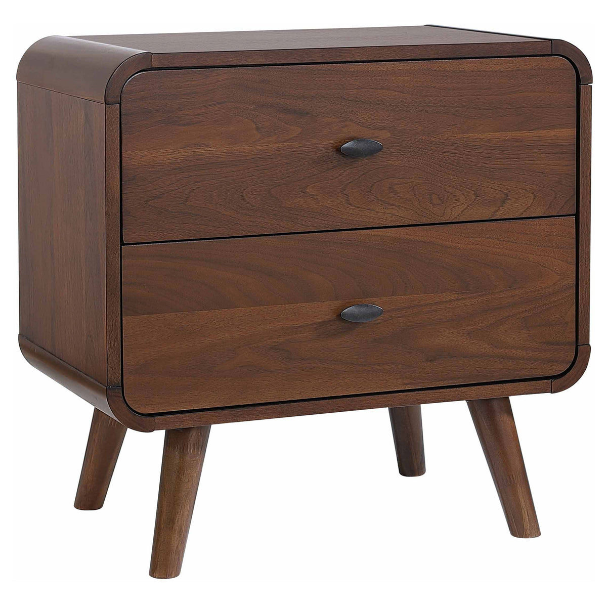 Robyn Mid-Century Platform Bed & Bedroom Sets - 2-Drawer Nightstand