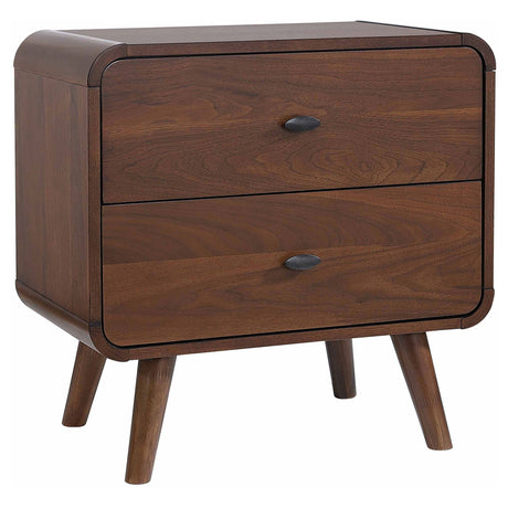 Robyn Mid-Century Platform Bed & Bedroom Sets - 2-Drawer Nightstand