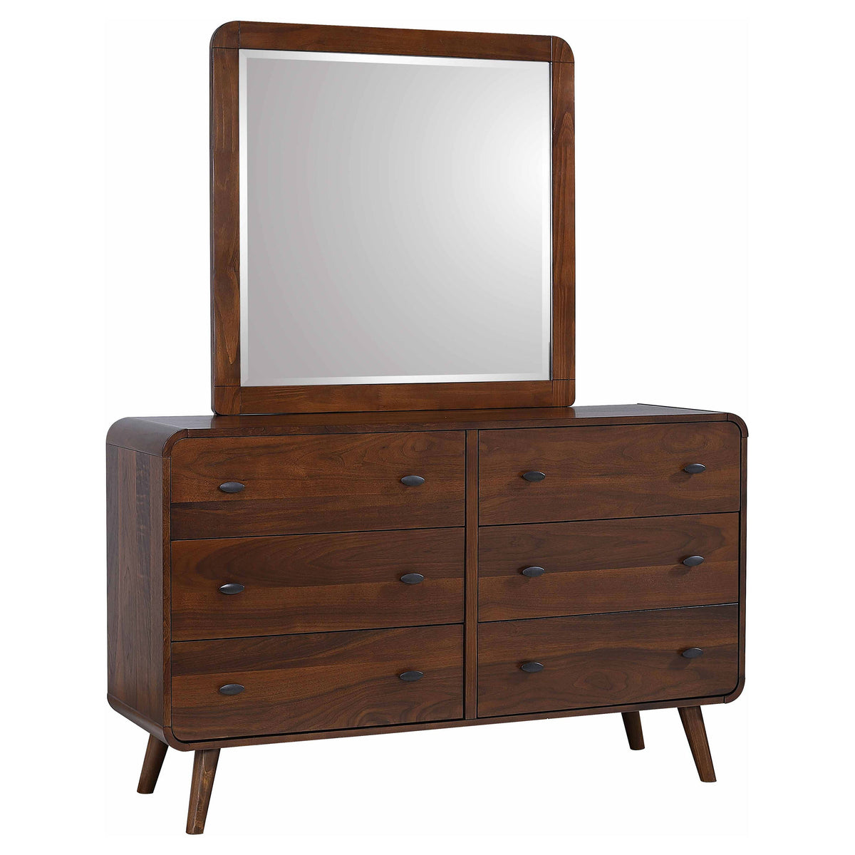 Robyn Mid-Century Platform Bed & Bedroom Sets - Dresser + Mirror