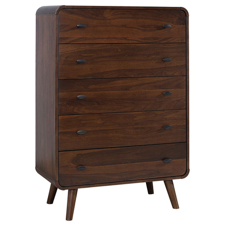 Robyn Mid-Century Platform Bed & Bedroom Sets - 5-Drawer Chest