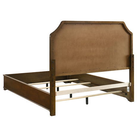Garland Louis Philippe Panel Bed & Bedroom Sets - Cream Upholstered Headboard in Brown Cherry, Queen or Eastern King – view 19