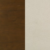 Garland Louis Philippe Panel Bed & Bedroom Sets - Cream Upholstered Headboard in Brown Cherry, Queen or Eastern King