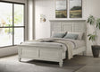 Franco Panel or Storage Bed & Bedroom Sets - Wire-Brushed Distressed White Farmhouse Collection – view 1