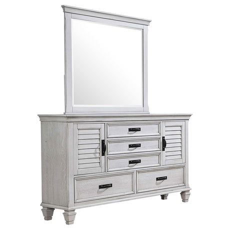 Franco Panel or Storage Bed & Bedroom Sets - 5-Drawer Dresser + Mirror