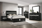 Miranda Upholstered Panel Bed & Bedroom Sets - 5pcs- Queen Bed + Dresser + Mirror + Nightstand + Chest
