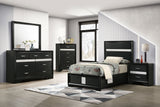 Miranda Upholstered Panel Bed & Bedroom Sets - 5pcs- Twin Bed + Dresser + Mirror + Nightstand + Chest